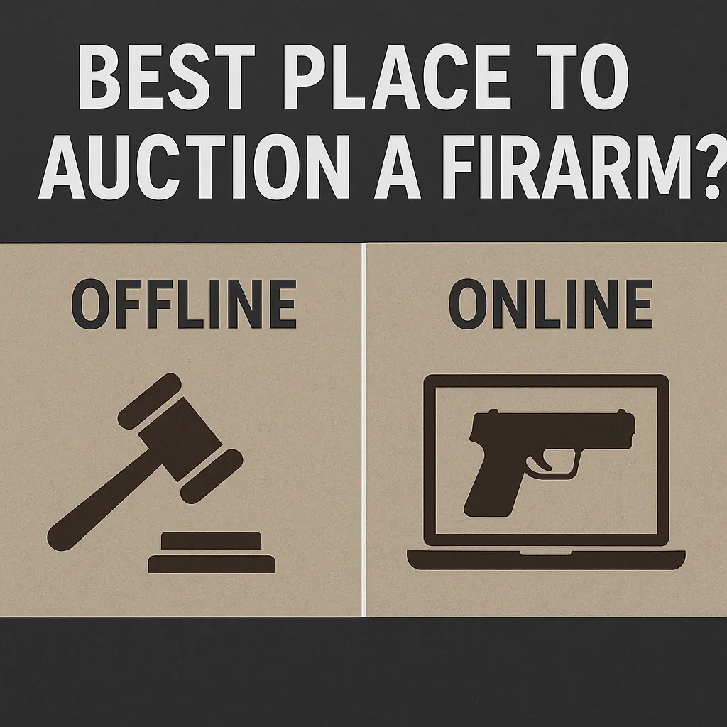 Display of seized guns featured in police firearm auctions and antique firearms auction events