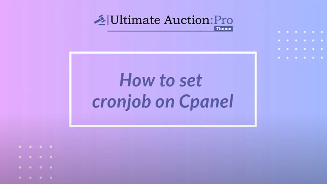 CRON SETUP